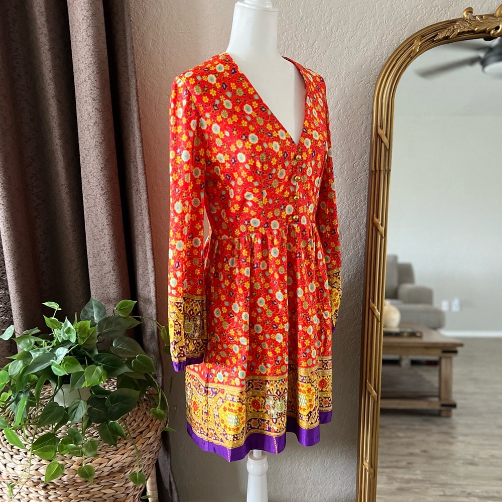 Vintage 70s Floral Dress *See Measurements* - Picture 6 of 9